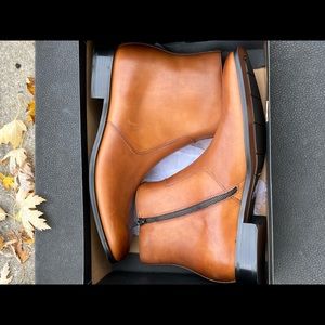 Mens Kenneth Cole Zip up Boots (NEW) sz 13 Brown